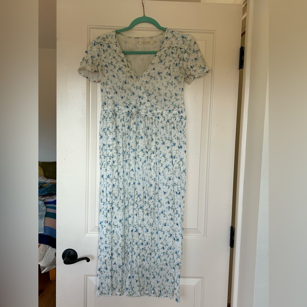 Christy Dawn Dawn Dress ditsy blue floral print XS fits like a S/M